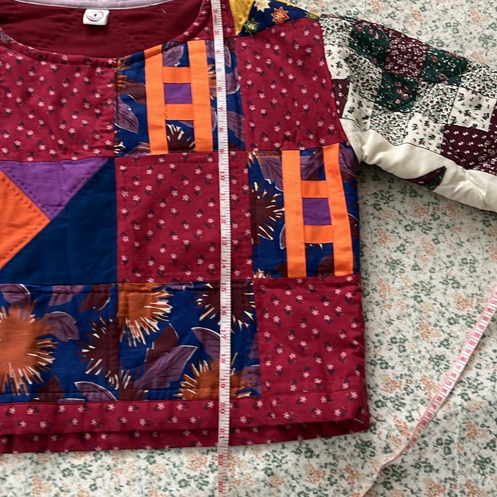 Handmade patchwork quilt top - Picture 6 of 7